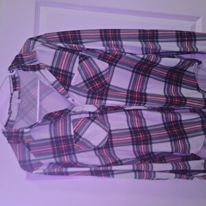 Plaid Button-Up Shirt